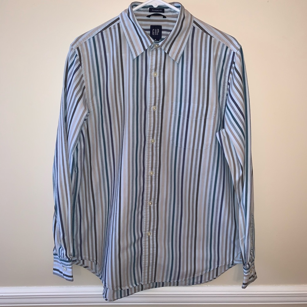 Gap Classic Fit Striped Dress Shirt